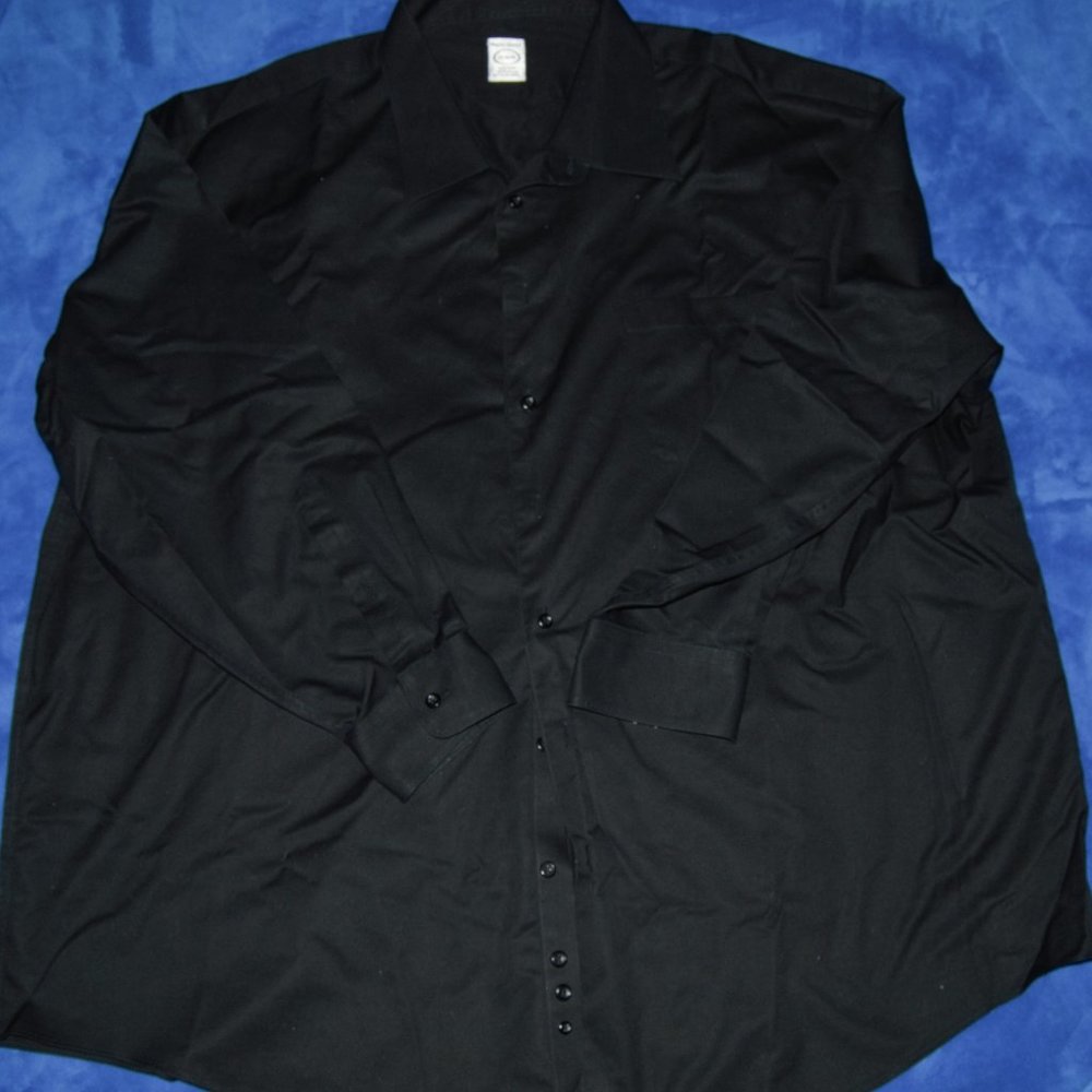Mens PRONTO UOMO Black Long Sleeve Dress Shirt